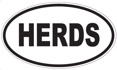 HERDS - Oval Sticker