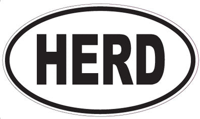 HERD - Oval Sticker