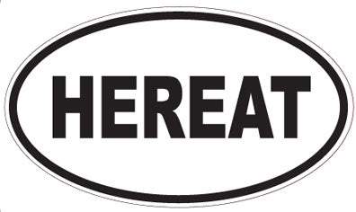 HEREAT - Oval Sticker