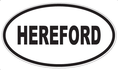 HEREFORD - Oval Magnet