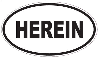 HEREIN - Oval Sticker