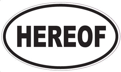 HEREOF - Oval Sticker