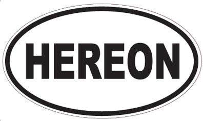 HEREON - Oval Sticker