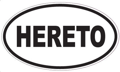 HERETO - Oval Sticker