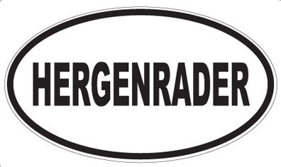 HERGENRADER - Oval Sticker