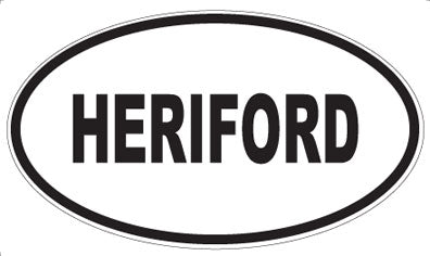 HERIFORD - Oval Sticker