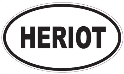 HERIOT - Oval Sticker