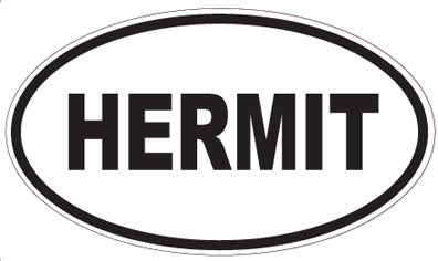 HERMIT - Oval Sticker