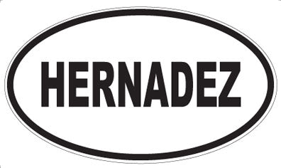 HERNADEZ - Oval Magnet