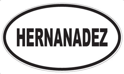 HERNANADEZ - Oval Sticker