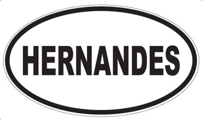 HERNANDES - Oval Magnet