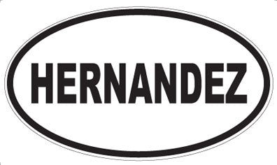 HERNANDEZ - Oval Magnet