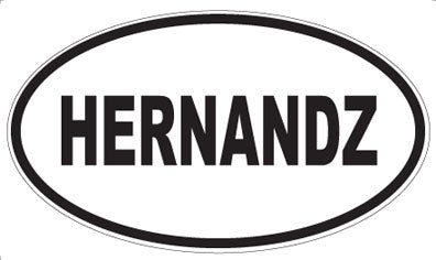 HERNANDZ - Oval Magnet
