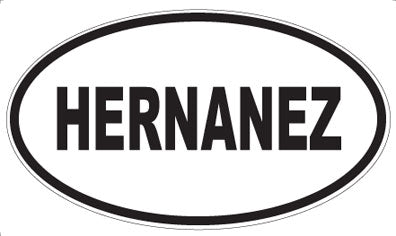 HERNANEZ - Oval Magnet