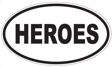 HEROES - Oval Sticker