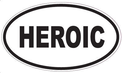 HEROIC - Oval Sticker