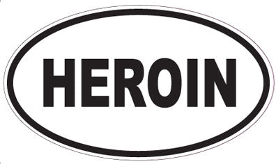 HEROIN - Oval Sticker