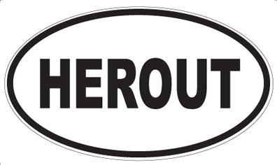 HEROUT - Oval Magnet