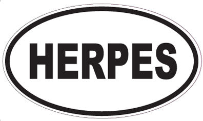 HERPES - Oval Sticker