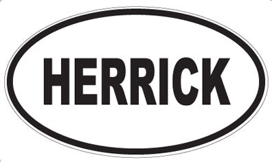 HERRICK - Oval Sticker