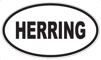 HERRING - Oval Sticker
