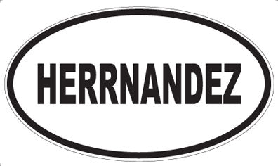 HERRNANDEZ - Oval Magnet