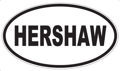 HERSHAW - Oval Magnet