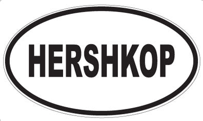 HERSHKOP - Oval Sticker