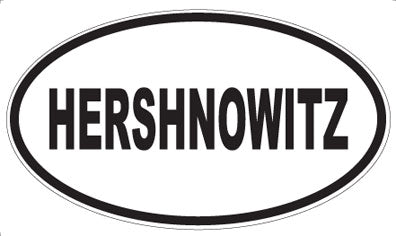 HERSHNOWITZ - Oval Magnet