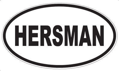 HERSMAN - Oval Magnet