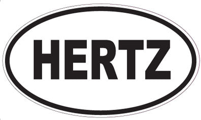 HERTZ - Oval Sticker