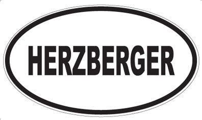 HERZBERGER - Oval Sticker