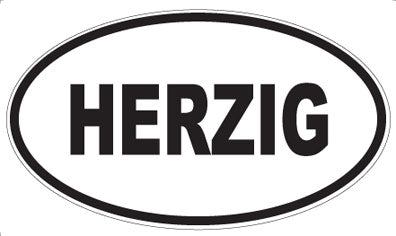 HERZIG - Oval Magnet