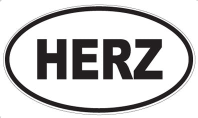 HERZ - Oval Magnet