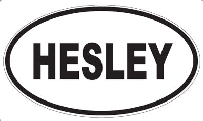 HESLEY - Oval Sticker