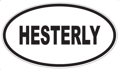 HESTERLY - Oval Magnet