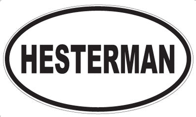 HESTERMAN - Oval Magnet