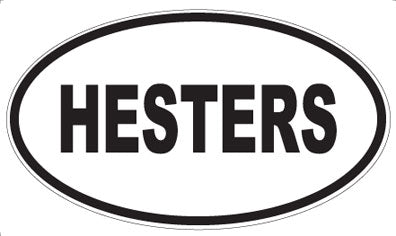 HESTERS - Oval Magnet
