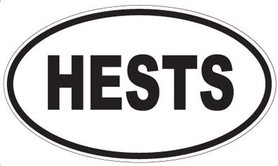 HESTS - Oval Sticker