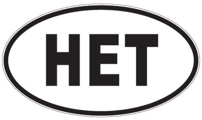 HET - 3 Letter Initials Oval Sticker