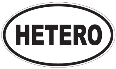 HETERO - Oval Sticker
