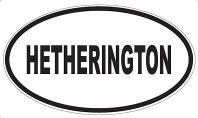 HETHERINGTON - Oval Sticker