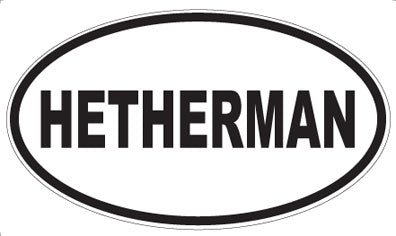 HETHERMAN - Oval Magnet