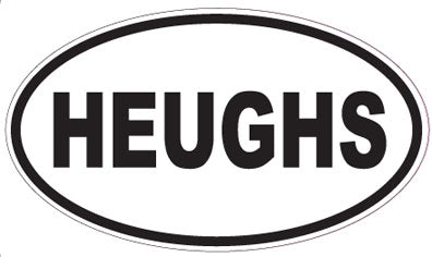 HEUGHS - Oval Sticker