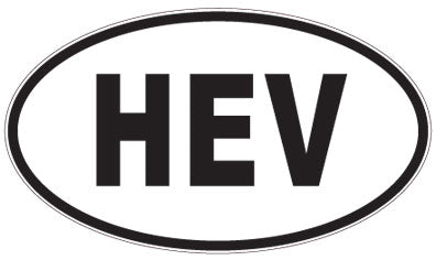 HEV - 3 Letter Initials Oval Sticker