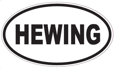 HEWING - Oval Sticker