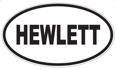 HEWLETT - Oval Sticker
