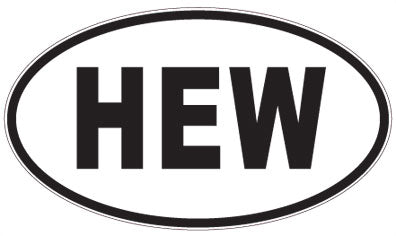 HEW - 3 Letter Initials Oval Magnet