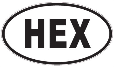 HEX - 3 Letter Initials Oval Magnet
