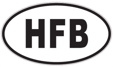HFB - 3 Letter Initials Oval Magnet